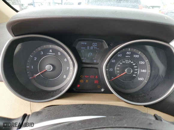 2013 Hyundai Elantra Limited PZEV with VIN 5NPDH4AE4DH454921, listed as a Copart auction lot 49145025 with 81,874 mi miles and Salvage Title. Bid and sale history available at carsss.com. Image 9.
