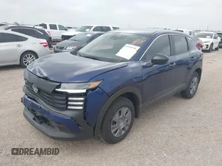 2025 Nissan Kicks S with VIN 3N8AP6BA3SL325597, listed as a IAAI auction lot 41958706 with 371 mi miles. Bid and sale history available at carsss.com. Image 2.