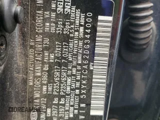 2013 Kia Sorento LX with VIN 5XYKTCA62DG344000, listed as a Copart auction lot 59814105 with 192,178 mi miles and Salvage title. Bid and sale history available at DreamBid. Image 14.