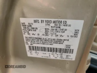 2011 Ford Escape Limited with VIN 1FMCU9E7XBKC01497, listed as a Copart auction lot 47996085 with 127,770 mi miles and Salvage Title. Bid and sale history available at DreamBid. Image 13.