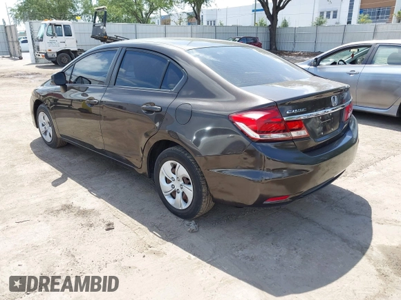 2013 Honda Civic LX with VIN 2HGFB2F54DH511717, listed as a IAAI auction lot 42116495 with 112,898 mi miles and . Bid and sale history available at DreamBid. Image 3.