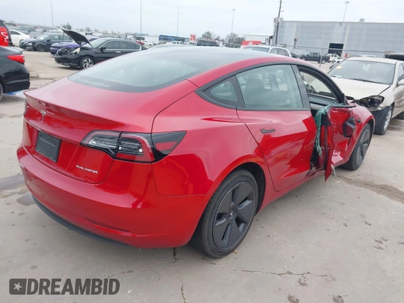 2023 Tesla Model 3 Long Range with VIN 5YJ3E1EB6PF388801, listed as a IAAI auction lot 41610678 with 20,144 mi miles and . Bid and sale history available at DreamBid. Image 4.