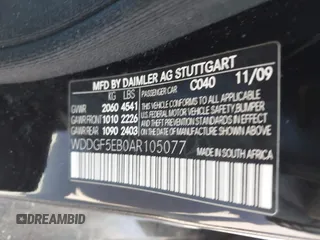 2010 Mercedes-Benz C 300 Sport with VIN WDDGF5EB0AR105077, listed as a IAAI auction lot 42821070 with 122,225 mi miles and . Bid and sale history available at DreamBid. Image 9.