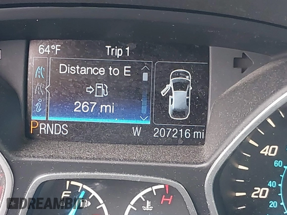 2013 Ford Escape SEL with VIN 1FMCU0H97DUC94687, listed as a IAAI auction lot 42024797 with 207,216 mi miles. Bid and sale history available at carsss.com. Image 7.