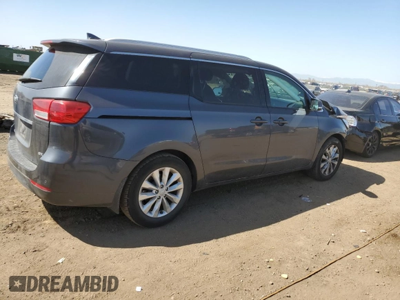 2017 Kia Sedona EX with VIN KNDMC5C16H6291154, listed as a Copart auction lot 52986945 with 107,067 mi miles and Salvage Title. Bid and sale history available at carsss.com. Image 3.