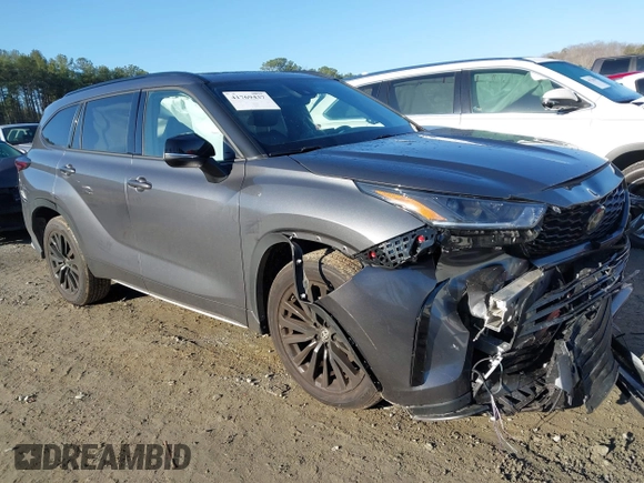 2024 Toyota Highlander LE z VIN 5TDKDRBH3RS531823, wystawiony jako IAAI lot #41769437 z przebiegiem 27 754 mil mil oraz . Historia ofert i sprzedaży dostępna na DreamBid. Obrazek 1.