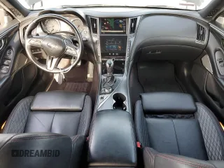 2021 Infiniti Q50 Red Sport 400 with VIN JN1FV7DP8MM850388, listed as a Copart auction lot 86922294 with 50,220 mi miles and Salvage Title. Bid and sale history available at DreamBid. Image 8.