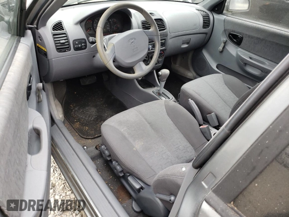 2004 Hyundai Accent GL with VIN KMHCG35C44U299645, listed as a Copart auction lot 63728174 with 159,604 mi miles and Clean Title. Bid and sale history available at carsss.com. Image 8.