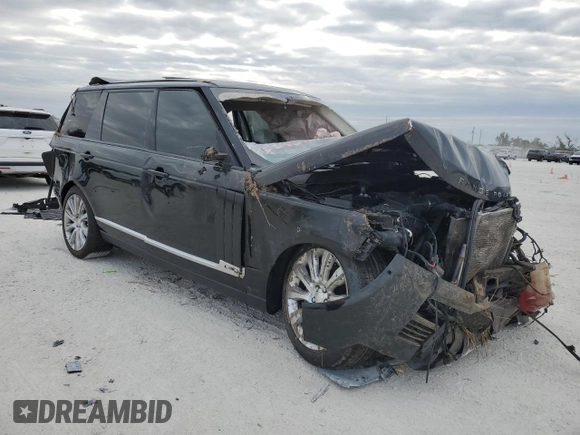 2014 Land Rover Range Rover Supercharged with VIN SALGS3TF9EA193947, listed as a Copart auction lot 89169615 with Not provided miles and Salvage title. Bid and sale history available at DreamBid. Image 4.