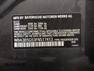 2015 BMW 3 Series 328i xDrive with VIN WBA3B5G53FNS17413, listed as a IAAI auction lot 41643479 with 99,065 mi miles. Bid and sale history available at carsss.com. Image 9.