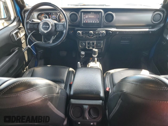 2021 Jeep Wrangler Unlimited Willys with VIN 1C4HJXDM5MW824651, listed as a Copart auction lot 51843605 with 51,647 mi miles and Salvage Title. Bid and sale history available at DreamBid. Image 8.