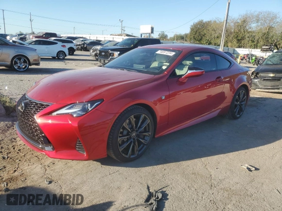 2023 Lexus RC with VIN JTHGA5BC3P5012476, listed as a Copart auction lot 74697224 with 7,522 mi miles and Salvage Title. Bid and sale history available at carsss.com. Image 1.
