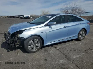 2015 Hyundai Sonata Hybrid Limited with VIN KMHEC4A48FA128958, listed as a Copart auction lot 49995725 with 100,631 mi miles and Salvage Title. Bid and sale history available at carsss.com. Image 1.