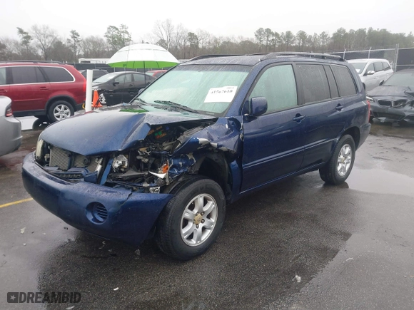 2002 Toyota Highlander with VIN JTEGF21A520058345, listed as a IAAI auction lot 41567610 with 117,736 mi miles. Bid and sale history available at carsss.com. Image 17.