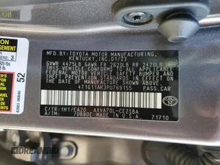 2023 Toyota Camry SE with VIN 4T1G11AK3PU769155, listed as a Copart auction lot 49654825 with 18,505 mi miles and Salvage Title. Bid and sale history available at DreamBid. Image 12.