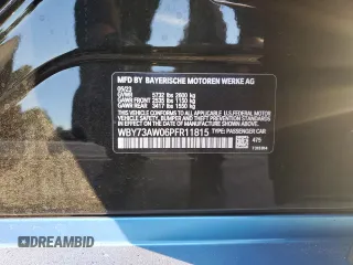 2023 BMW i4 eDrive40 z VIN WBY73AW06PFR11815, wystawiony jako Copart lot #73943643 z przebiegiem 5 262 mil mil oraz . Historia ofert i sprzedaży dostępna na DreamBid. Obrazek 12.