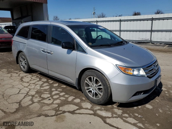 2012 Honda Odyssey EX-L with VIN 5FNRL5H62CB117931, listed as a Copart auction lot 48454915 with 155,600 mi miles and Salvage Title. Bid and sale history available at carsss.com. Image 4.