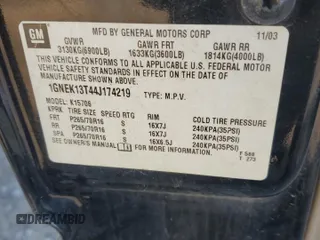 2004 Chevrolet Tahoe LS with VIN 1GNEK13T44J174219, listed as a Copart auction lot 74124674 with 235,172 mi miles and Salvage Title. Bid and sale history available at carsss.com. Image 15.