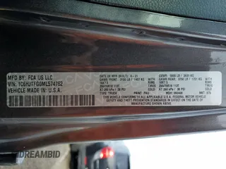 2021 Jeep Gladiator Overland с VIN 1C6HJTFG0ML574762, выставлен на аукционе Copart как лот 78867084 с пробегом 32 283 миль миль и Списание • Salvage title. История ставок и продаж доступна на DreamBid. Изображение 15.