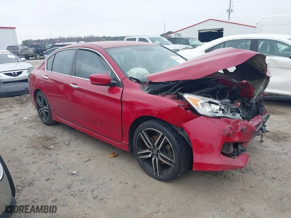 2017 Honda Accord Sedan Sport SE with VIN 1HGCR2F1XHA133452, listed as a IAAI auction lot 41802557 with 184,267 mi miles. Bid and sale history available at carsss.com. Image 1.