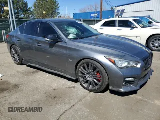 2016 Infiniti Q50 Premium with VIN JN1EV7AR8GM342377, listed as a Copart auction lot 50598545 with 91,556 mi miles and Salvage Title. Bid and sale history available at DreamBid. Image 4.