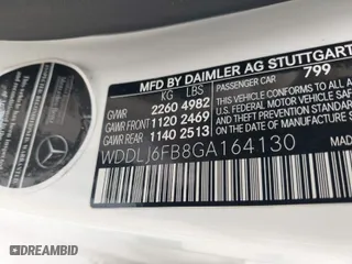 2016 Mercedes-Benz CLS with VIN WDDLJ6FB8GA164130, listed as a IAAI auction lot 41667462 with 48,673 mi miles. Bid and sale history available at carsss.com. Image 9.