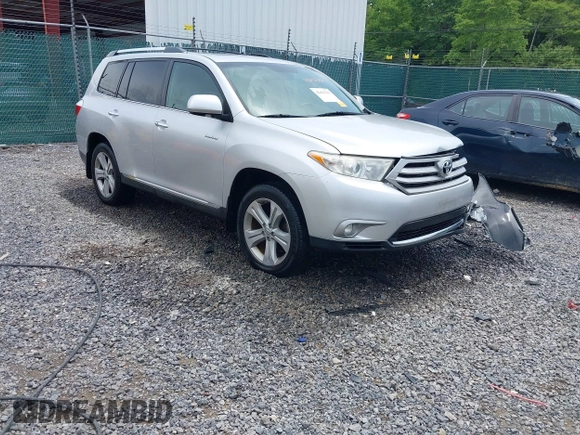 2013 Toyota Highlander Limited with VIN 5TDDK3EH9DS231526, listed as a IAAI auction lot 42425311 with 206,168 mi miles and . Bid and sale history available at DreamBid. Image 1.