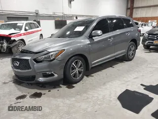 2017 Infiniti QX60 with VIN 5N1DL0MM1HC528514, listed as a IAAI auction lot 41986931 with 90,033 mi miles and . Bid and sale history available at DreamBid. Image 2.