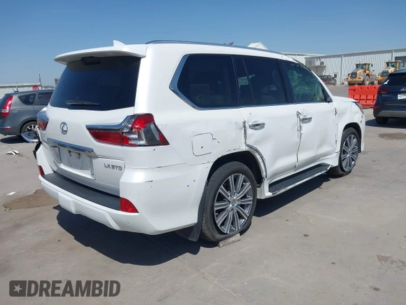 2017 Lexus LX with VIN JTJHY7AX4H4231114, listed as a IAAI auction lot 41855215 with 133,486 mi miles. Bid and sale history available at carsss.com. Image 4.