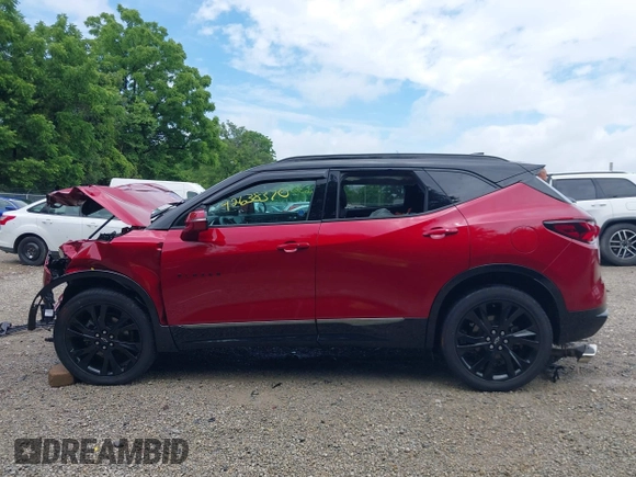 2022 Chevrolet Blazer RS with VIN 3GNKBKRS2NS163128, listed as a IAAI auction lot 42638370 with 37,304 mi miles and . Bid and sale history available at DreamBid. Image 14.
