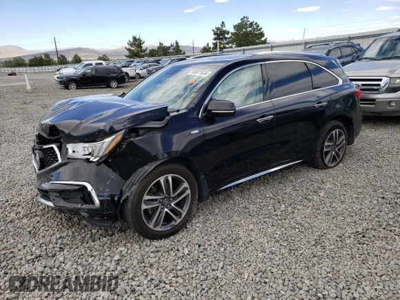 2017 Acura MDX Sport Hybrid w/Advance Pkg with VIN 5FRYD7H77HB001806, listed as a Copart auction lot 66971634 with 0 mi miles and Salvage Title. Bid and sale history available at carsss.com. Image 1.
