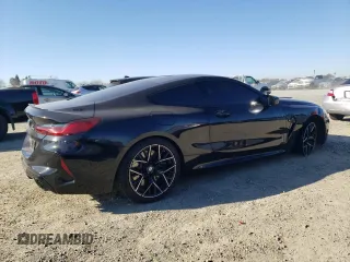 2020 BMW M8 with VIN WBSAE0C02LCD60550, listed as a Copart auction lot 89005755 with 27,800 mi miles and Salvage Title. Bid and sale history available at carsss.com. Image 3.
