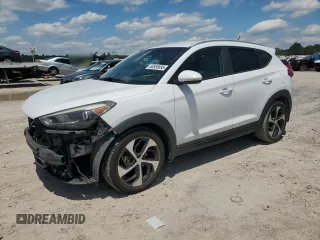2016 Hyundai Tucson Limited z VIN KM8J33A21GU143745, wystawiony jako Copart lot #56555895 z przebiegiem 110 902 mil mil oraz Szkoda całkowita • Salvage title. Historia ofert i sprzedaży dostępna na DreamBid. Obrazek 1.