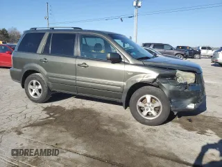 2006 Honda Pilot EX with VIN 5FNYF28496B004482, listed as a Copart auction lot 49183715 with 144,589 mi miles and Salvage Title. Bid and sale history available at DreamBid. Image 4.