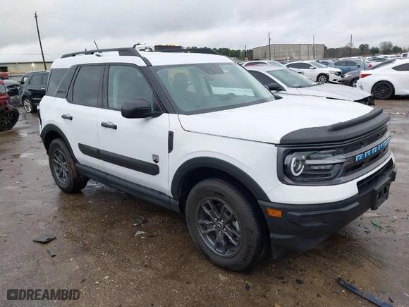2023 Ford Bronco Sport Big Bend with VIN 3FMCR9B60PRE30108, listed as a IAAI auction lot 41560902 with 21,046 mi miles. Bid and sale history available at carsss.com. Image 1.