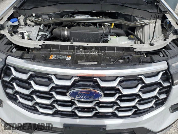 2025 Ford Explorer Platinum with VIN 1FMWK8HC6SGB57457, listed as a Copart auction lot 53721195 with 4,956 mi miles and Salvage title. Bid and sale history available at DreamBid. Image 12.