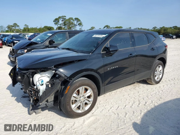 2020 Chevrolet Blazer LT with VIN 3GNKBHRS1LS583589, listed as a Copart auction lot 53270134 with 48,371 mi miles and Non repairable. Bid and sale history available at DreamBid. Image 1.