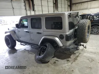 2018 Jeep Wrangler Unlimited Sahara with VIN 1C4HJXEG2JW196357, listed as a Copart auction lot 55105575 with Not provided miles and Salvage title. Bid and sale history available at DreamBid. Image 2.