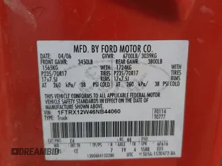 2006 Ford F-150 STX with VIN 1FTRX12W46NB44060, listed as a Copart auction lot 50545185 with 287,447 mi miles and Clean Title. Bid and sale history available at carsss.com. Image 12.