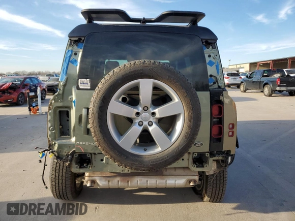 2022 Land Rover Defender SE with VIN SALEP7RU6N2095393, listed as a Copart auction lot 87873935 with 43,015 mi miles and Salvage title. Bid and sale history available at DreamBid. Image 6.