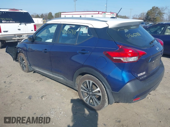 2018 Nissan Kicks SV with VIN 3N1CP5CUXJL525112, listed as a IAAI auction lot 41505288 with 50,019 mi miles and . Bid and sale history available at DreamBid. Image 3.