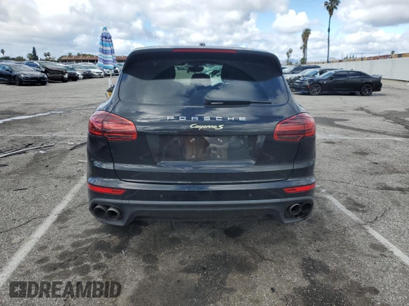 2017 Porsche Cayenne S E-Hybrid with VIN WP1AE2A26HLA74128, listed as a Copart auction lot 46486355 with 57,482 mi miles and Salvage title. Bid and sale history available at DreamBid. Image 6.