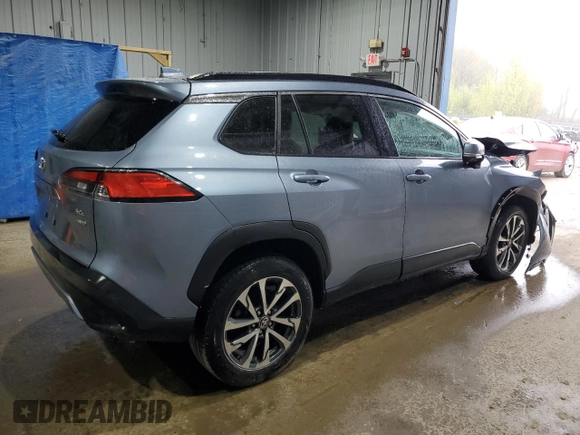 2023 Toyota Corolla Cross XLE with VIN 7MUEAABG4PV062131, listed as a Copart auction lot 56090105 with 43,409 mi miles and Salvage title. Bid and sale history available at DreamBid. Image 3.