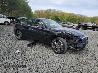 2014 Infiniti Q50 Sport with VIN JN1BV7AR9EM697624, listed as a Copart auction lot 54316585 with 92,902 mi miles and Salvage Title. Bid and sale history available at carsss.com. Image 4.