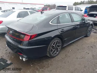 2021 Hyundai Sonata N Line with VIN 5NPEK4JC3MH132761, listed as a IAAI auction lot 41511367 with 53,542 mi miles. Bid and sale history available at carsss.com. Image 4.