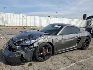 2018 Porsche 718 Cayman S with VIN WP0AB2A82JK278693, listed as a Copart auction lot 42870264 with 43,164 mi miles and . Bid and sale history available at DreamBid. Image 1.