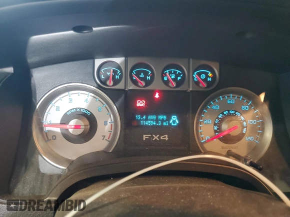 2009 Ford F-150 XL with VIN 1FTPX14V39KB41099, listed as a Copart auction lot 57279624 with 114,594 mi miles and Clean Title. Bid and sale history available at carsss.com. Image 9.