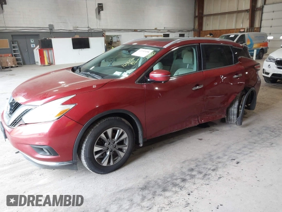 2016 Nissan Murano SL z VIN 5N1AZ2MHXGN116160, wystawiony jako IAAI lot #42241458 z przebiegiem 161 727 mil mil oraz . Historia ofert i sprzedaży dostępna na DreamBid. Obrazek 17.
