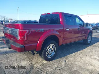 2015 Ford F-150 XLT with VIN 1FTEW1EG9FFA66343, listed as a IAAI auction lot 41497429 with 105,013 mi miles. Bid and sale history available at carsss.com. Image 4.