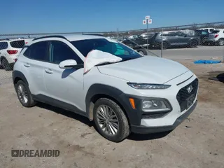 2019 Hyundai Kona SEL with VIN KM8K22AA9KU291238, listed as a IAAI auction lot 41777009 with 84,826 mi miles. Bid and sale history available at carsss.com. Image 1.